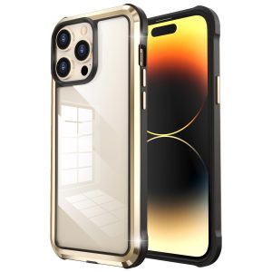 Metal Drop-Proof Full Wrap Transparent Plus Stainless Steel Phone Case