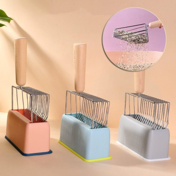 Metal Filter Cat Litter Shovel Set Pet Toilet Cleaning Scoop