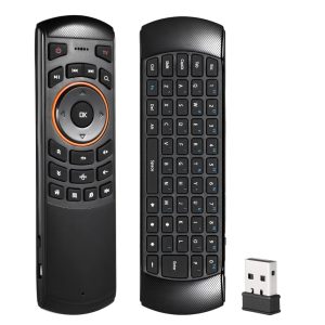 Mini 2.4Ghz Wireless Qwerty Keyboard Air Mouse 6 Axes Gyroscope For Mini Pc Tv Box