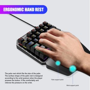 Mini Mechanical One-Handed Keyboard With 35 Keys