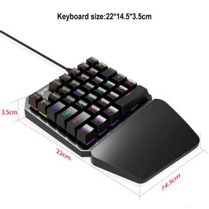 Mini Mechanical One-Handed Keyboard With 35 Keys