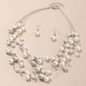 Multilayer Pearl Necklace Pendant