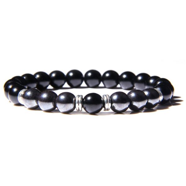 Natural Tiger Eye Stone Stretch Men'S Bracelet