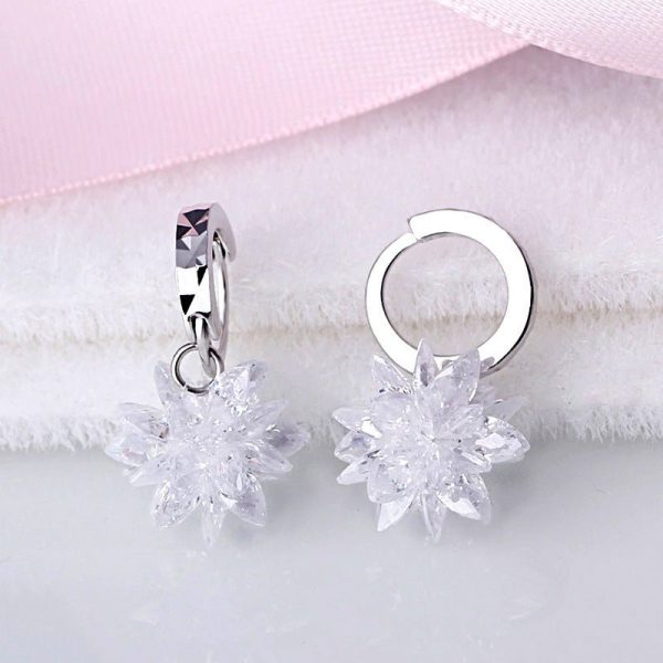 Fashion Pure Beauty Ice 925 Silver Earrings Hypoallergenic Non-Fading Earrings