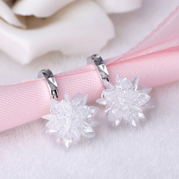 Fashion Pure Beauty Ice 925 Silver Earrings Hypoallergenic Non-Fading Earrings