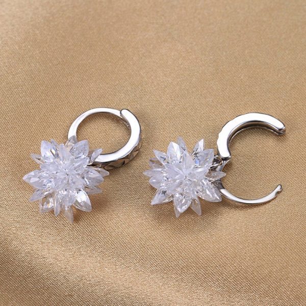 Fashion Pure Beauty Ice 925 Silver Earrings Hypoallergenic Non-Fading Earrings