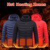 Heated Jacket Coat Usb Electric Jacket Cotton Coat Heater Thermal Clothing Heating Vest