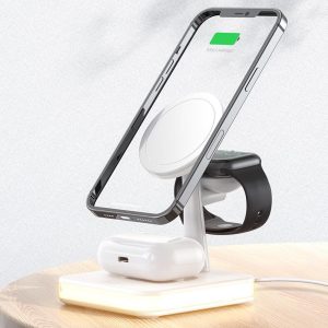 Magnetic Wireless Charger Three-In-One Night Light Phone Holder