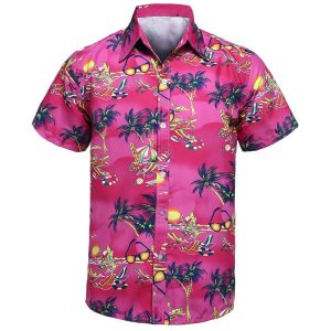 Print Beach Shirt Summer Short Sleeve Shirt