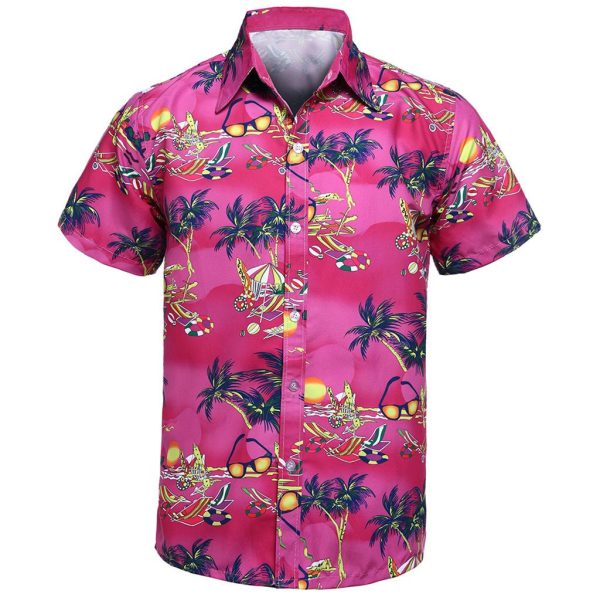 Print Beach Shirt Summer Short Sleeve Shirt