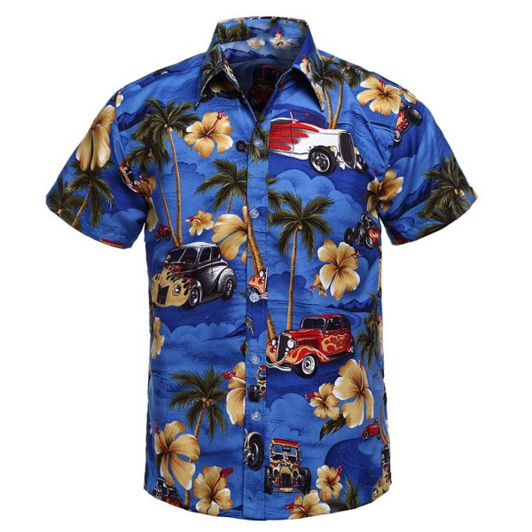 Print Beach Shirt Summer Short Sleeve Shirt