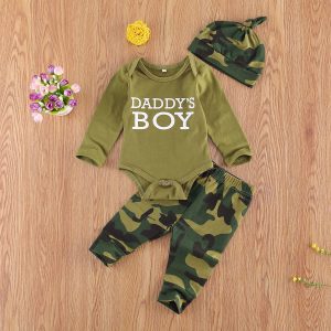 Products Set Letter Camouflage Printed Children Set