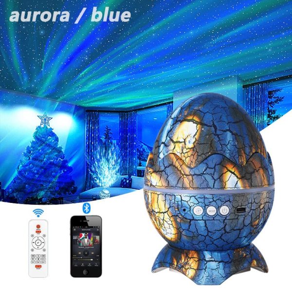 Star Light Crack Translucent Dinosaur Egg Water Ripple Usb Projection Night Light Home Decor