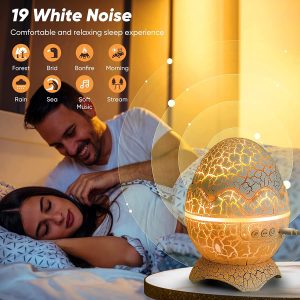 Star Light Crack Translucent Dinosaur Egg Water Ripple Usb Projection Night Light Home Decor