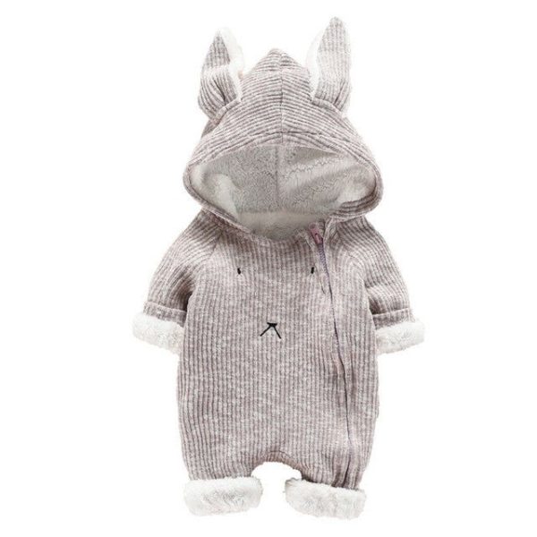 Newborn Baby Boy Girl Kids Hooded Romper Jumpsuit Bodysuit Outfits