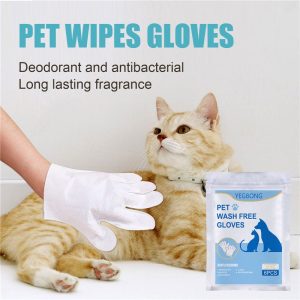 No-Bath And Cat- Non-Woven Gloves