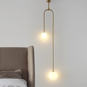 Nordic Minimalist Bedroom Bedside Chandelier Modern