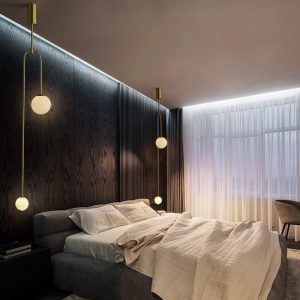 Nordic Minimalist Bedroom Bedside Chandelier Modern