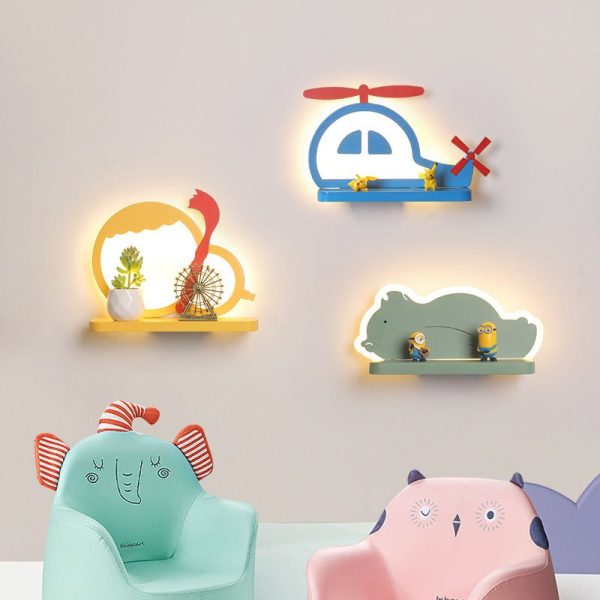 Nordic Minimalist Bedroom Children'S Room Bedside Aisle Wall Led Lamps