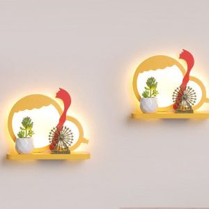 Nordic Minimalist Bedroom Children'S Room Bedside Aisle Wall Led Lamps