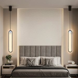 Nordic Minimalist Oval Bedside Chandelier