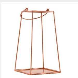 Nordic Style Home Decoration Geometric Black Wrought Iron Frame Rose Gold Multifunctional