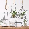 Nordic Style Home Decoration Geometric Black Wrought Iron Frame Rose Gold Multifunctional