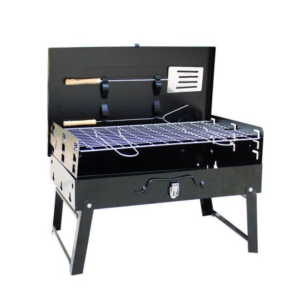 Outdoor Portable Charcoal Grill Folding Box Grill Gift Barbecue Grill