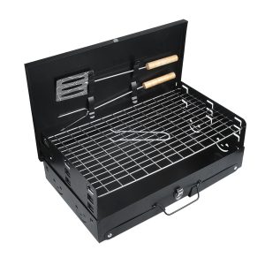 Outdoor Portable Charcoal Grill Folding Box Grill Gift Barbecue Grill