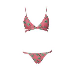 Palm Printing Bikinis Split Set Bikini Swimsuit