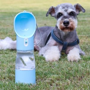 Pet Dog Go Out Mug Multi-Function With Garbage Bag Water Cup