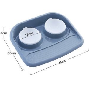 Pet Double Bowl Anti-Skid Anti-Knocking, Eating And Drinking Dual-Purpose Dog Feeder