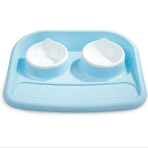 Pet Double Bowl Anti-Skid Anti-Knocking, Eating And Drinking Dual-Purpose Dog Feeder