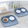 Pet Double Bowl Anti-Skid Anti-Knocking, Eating And Drinking Dual-Purpose Dog Feeder