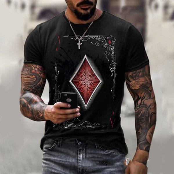 Playing Card Printing Men'S T-Shirt