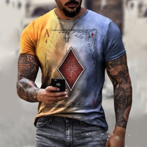 Playing Card Printing Men'S T-Shirt