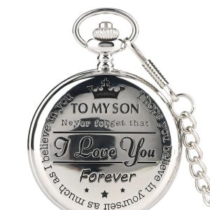 Pocket Chain Watch I Love You Forever