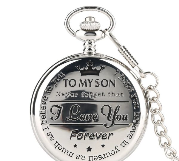 Pocket Chain Watch I Love You Forever