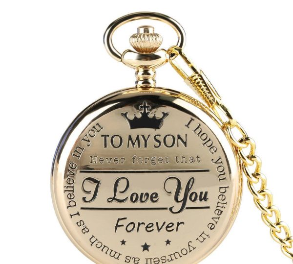 Pocket Chain Watch I Love You Forever