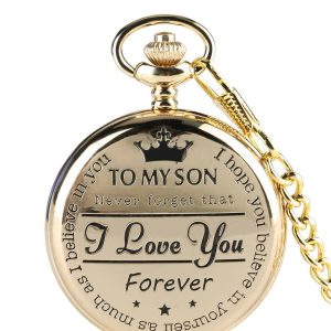 Pocket Chain Watch I Love You Forever