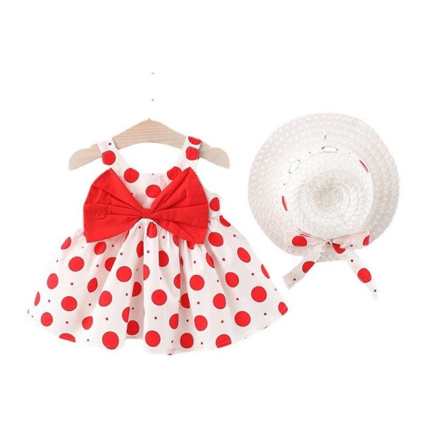 Polka Dot Bow Infant Tank Top Skirt Dress