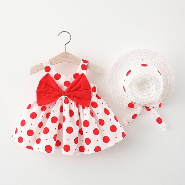 Polka Dot Bow Infant Tank Top Skirt Dress