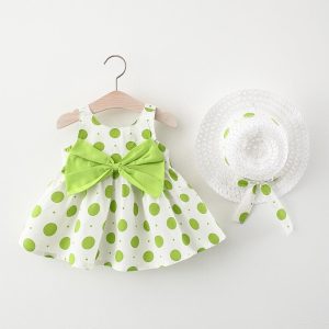 Polka Dot Bow Infant Tank Top Skirt Dress