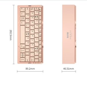 Portable Wireless Bluetooth Folding Keyboard