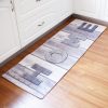 Printed Long Floor Mat Bathroom Kitchen Carpet Hallway Water Absorption Non-Slip Mat