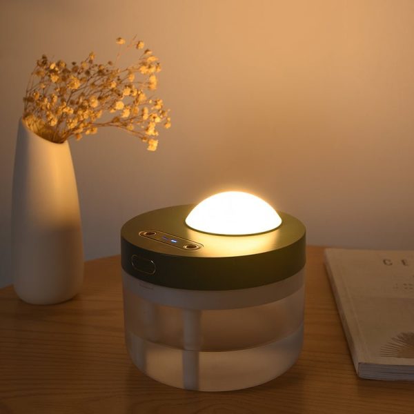 Projection Humidifier Portable Rechargeable Rotating Projection Night Light Bedroom Moisturizing Double Spray