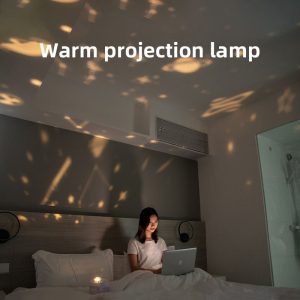 Projection Humidifier Portable Rechargeable Rotating Projection Night Light Bedroom Moisturizing Double Spray