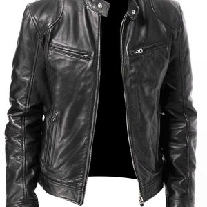 Pu Leather Jacket Slim Leather Jacket