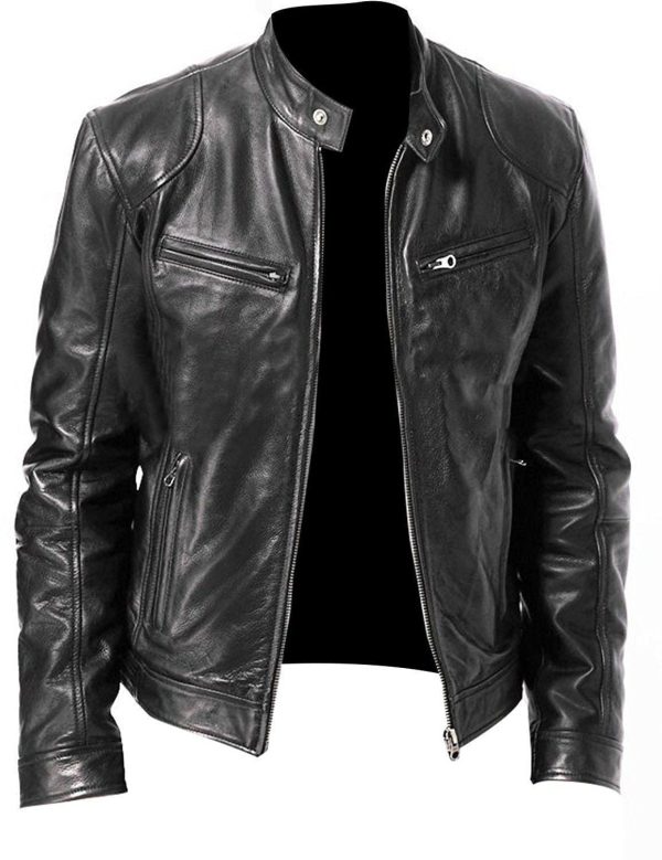 Pu Leather Jacket Slim Leather Jacket