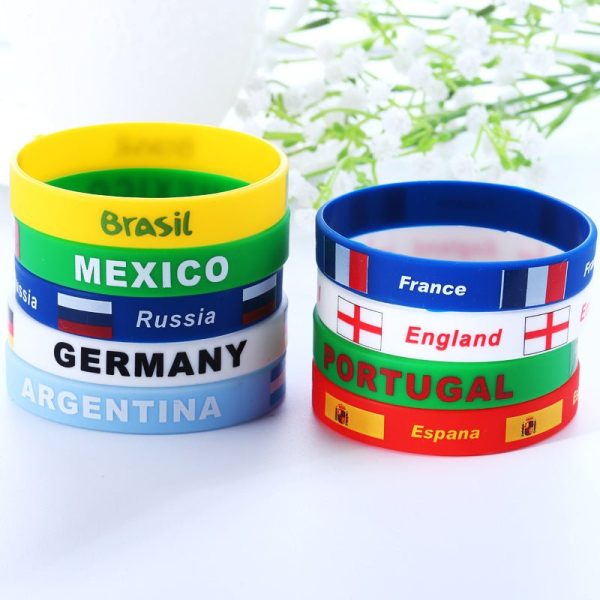 Qatar World Cup Football Silicone Bracelet Sports Wristband